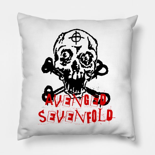 avenged sevenfold skullnation Pillow by tripanca mineral