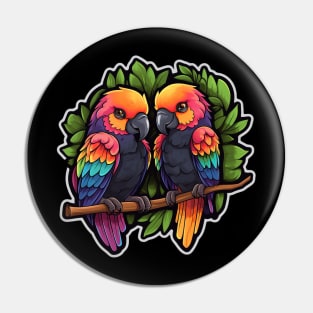 Colorful Parrot Cockatoo - Parakeet Macaws Parrot Pin