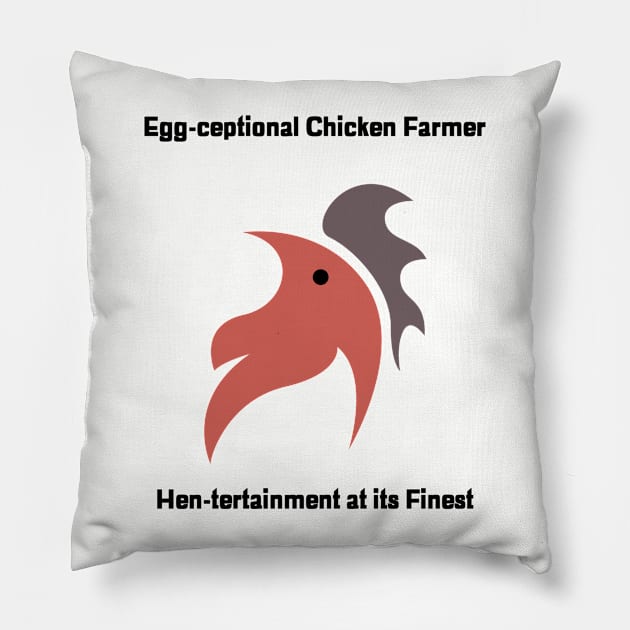 Egg-ceptional Chicken Farmer Pillow by Pixels, Prints & Patterns