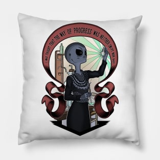 The alien Marie Curie - Color version Pillow