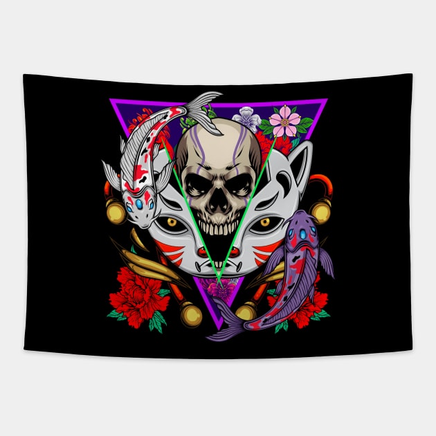 Ninja Mask 2.4 Tapestry by Harrisaputra