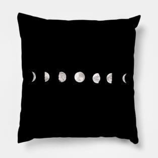 Moon phases in watercolor Pillow