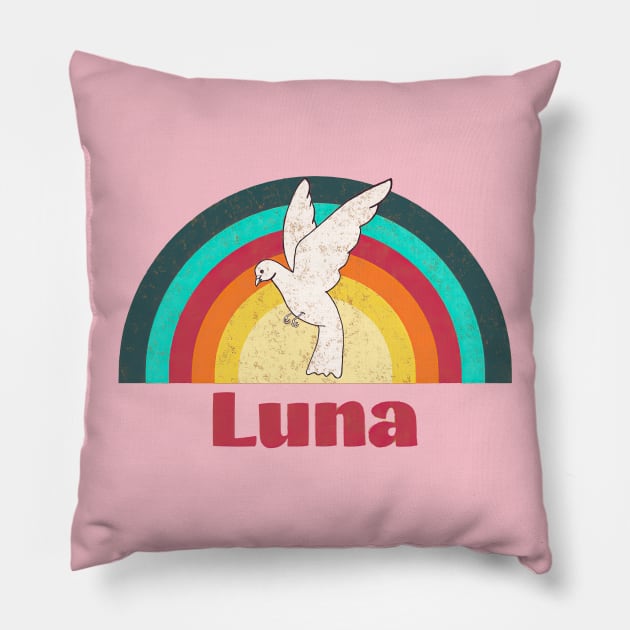 Luna - Vintage Faded Style Pillow by Jet Design