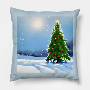 Christmas forest Pillow