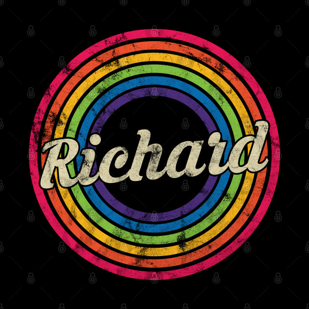 Richard- Retro Rainbow Faded-Style - Richard - Phone Case