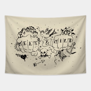 Meek & Mild (Black) Tapestry