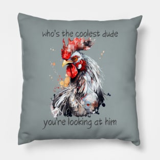 Coolest Rooster Pillow