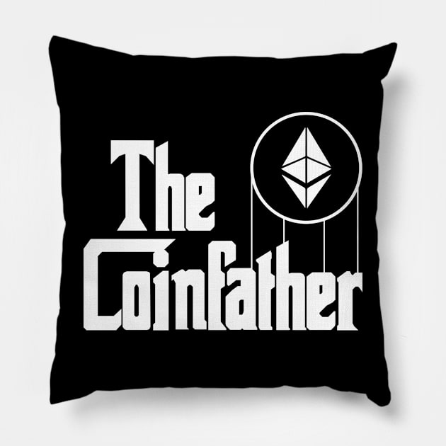 The Coinfather Funny Crypto Hodl BTC Blockchain Etherum Pillow by Riffize