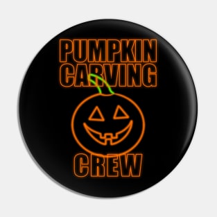 Pumpkin Carving Crew - Neon Glow Pin