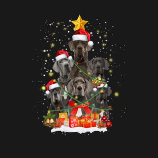 Funny Great Dane Dog Christmas Tree Gift Xmas for Men Women T-Shirt