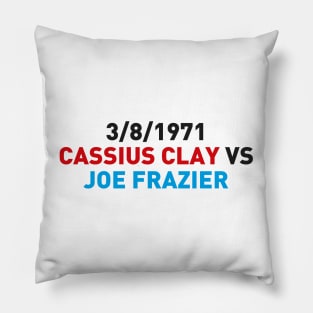 Cassius Clay vs Joe Frazier 1971 Pillow