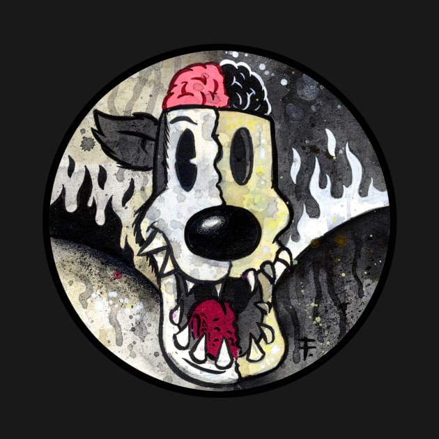 Negative Zone Wolf  A Vintage Creepy  Rubber Hose cartoon Graphic by AtomicMadhouse