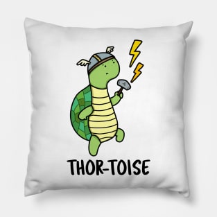 Thortoise Cute God Of Thunder Tortoise Pun Pillow