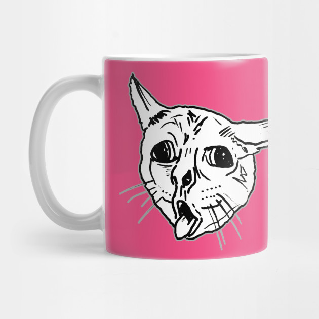 Ugly Coughing Cat Meme Coughing Cat Mug Teepublic Uk