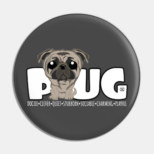 Pug - DGBigHead Pin