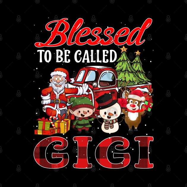 Blessed To Be Called Gigi Christmas Buffalo Plaid Truck by intelus