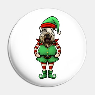 Wheaten Terrier Christmas Elf Pin