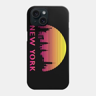 New York 80s Tropical Sunset Phone Case