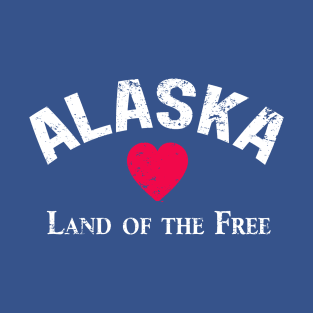 Alaska LAND OF THE FREE Distressed T-Shirt