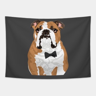 Gentleman English Bulldog T-Shirt for Dog Lovers Tapestry