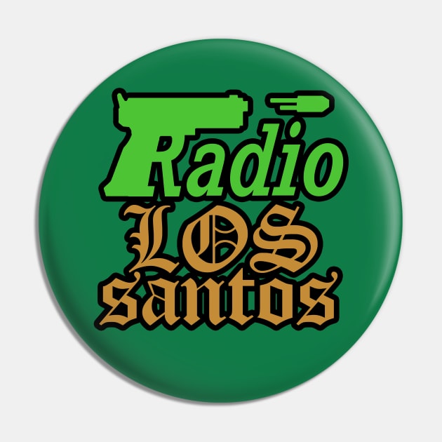 Radio Los Santos , Rock Radio Pin for Sale by theDlab