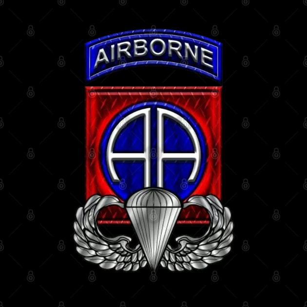 Proud 82nd Airborne Division Veteran Parachutist Wings by floridadori