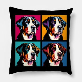 Greater Swiss Mountain Dog Pop Art - Dog Lover Gifts Pillow