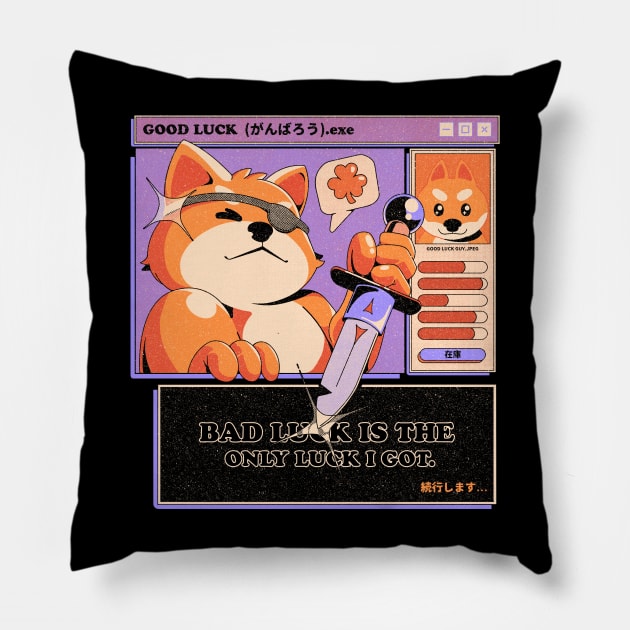 Bad Luck Pillow by Ilustrata