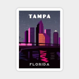 Tampa, Florida, USA.Retro travel poster Magnet