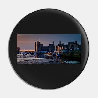 CAERNARFON CASTLE PANORAMIC Pin