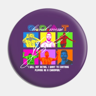 Messi Pop Art Style Pin