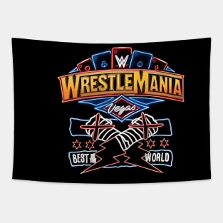 Wrestlemania 41 — Las Vegas Logo Classic Tapestry