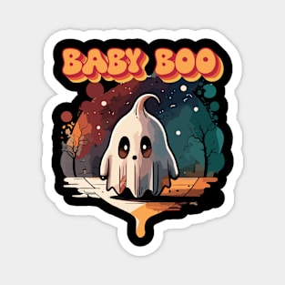 Baby Boo Cute Ghost Halloween Design Magnet