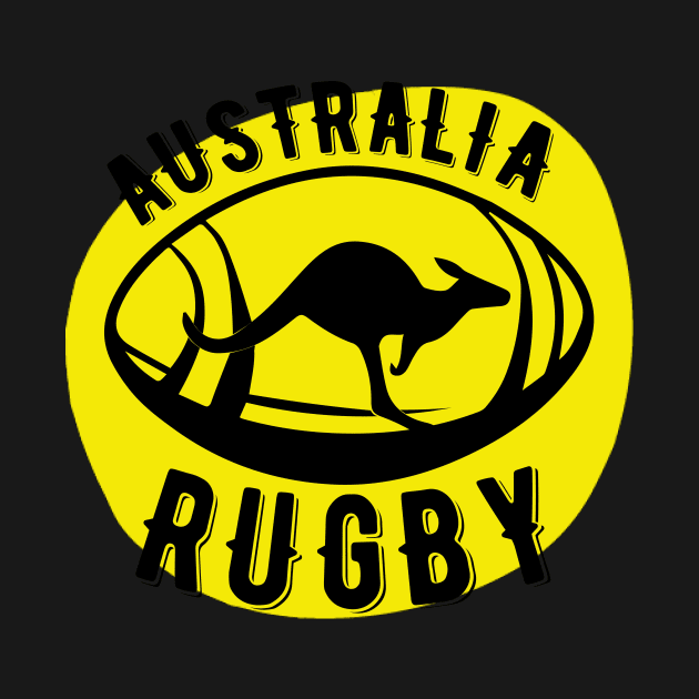 Australia Rugby - Straya Wallaby Rugby Gift for Rugby lovers who adore Australia. by yassinebd