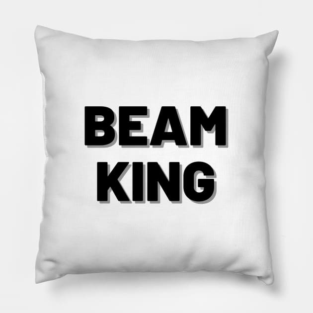 Beam King (Black 1) Pillow by Half In Half Out Podcast