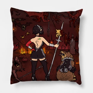 Hell huntress Pillow