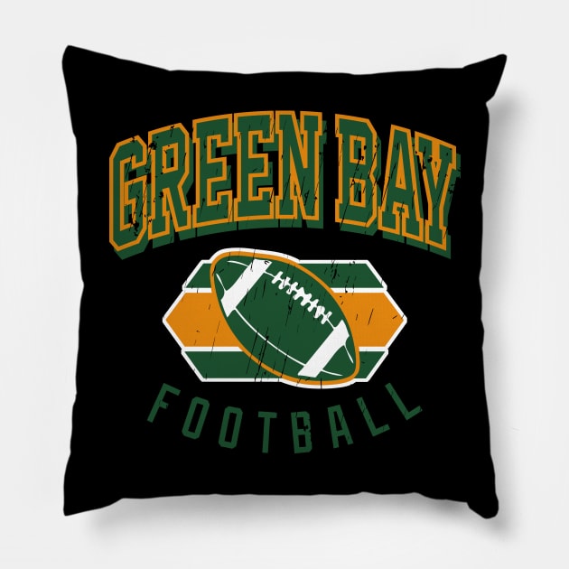 Vintage Green Bay Football Pillow by funandgames