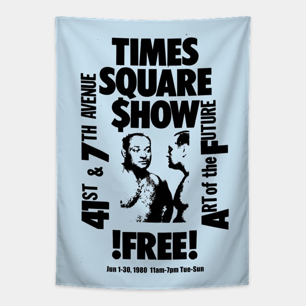 Times Square Show Tapestry by stickmanifesto