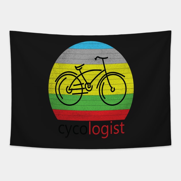 Cycologist bicycle Tapestry by Switch-Case