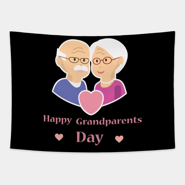 happy grandparents day Tapestry by MBshirtsboutique