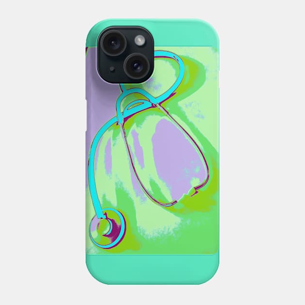 stethoscope art poster Phone Case by Retropenguin