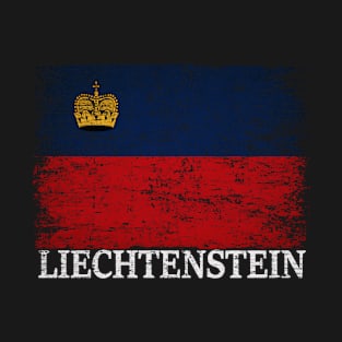 Liechtenstein Flag Gift Women Men Children Liechtenstein Vintage T-Shirt