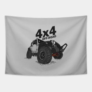 4x4 Off Road Jeep Grey Tapestry