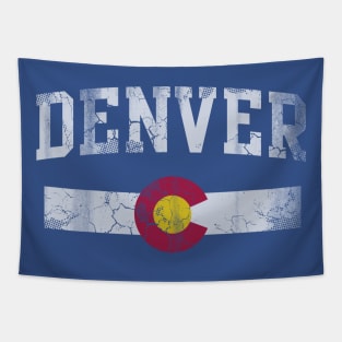 Vintage Denver Colorado Flag Retro Tapestry