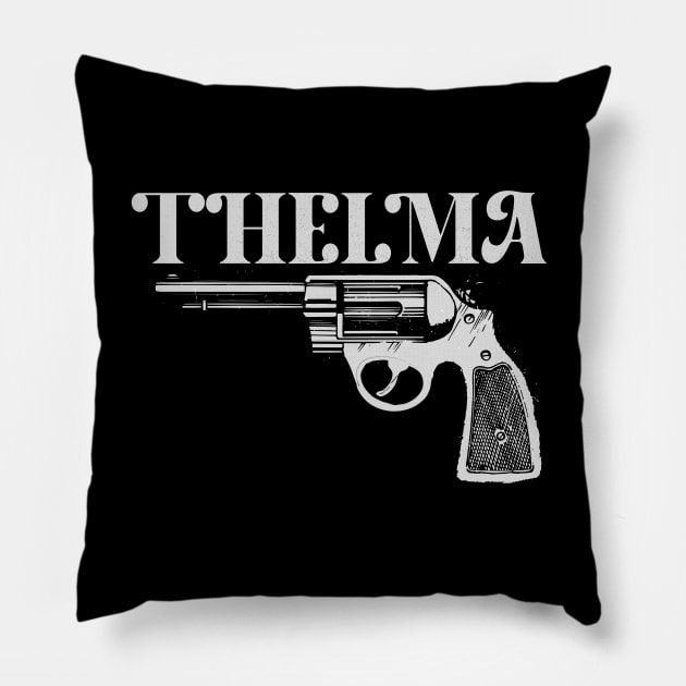 Thelma and Louise (Thelma) Pillow by KnackGraphics