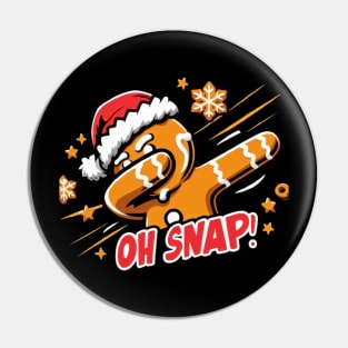 Oh Snap! - Gingerbread Man Christmas T-Shirt Pin