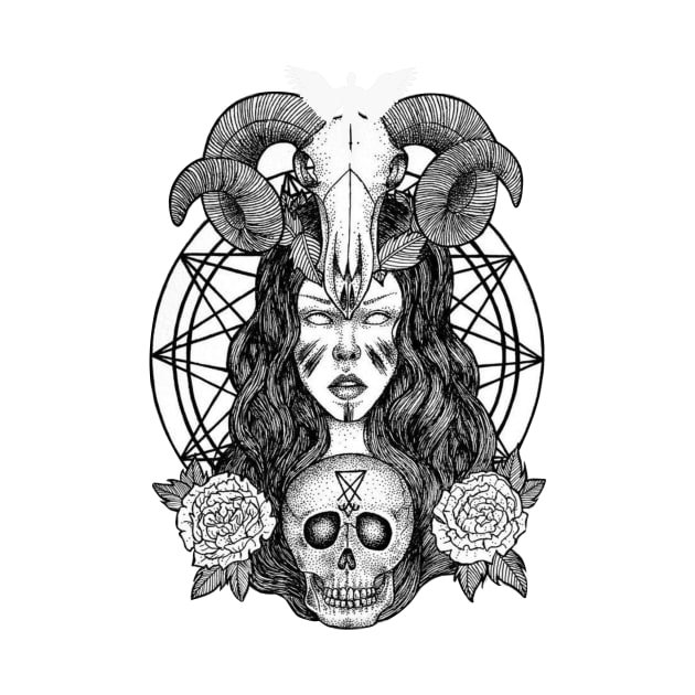 Baphomet Skull Girl by Royalswisss