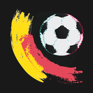 Glitch Football Ball and Strokes T-Shirt