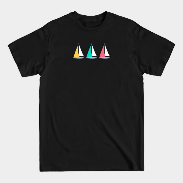 Discover Colorful Summer Sailboats - Sailboat - T-Shirt