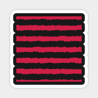 wobbly red stripes Magnet